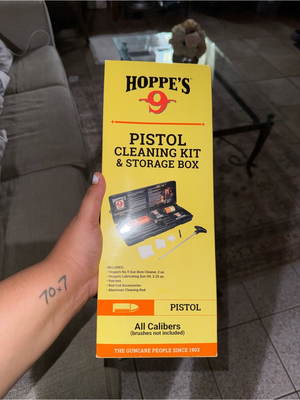 Hoppe's No. 9 Pistol Cleaning Kit & Storage Box - Yellow